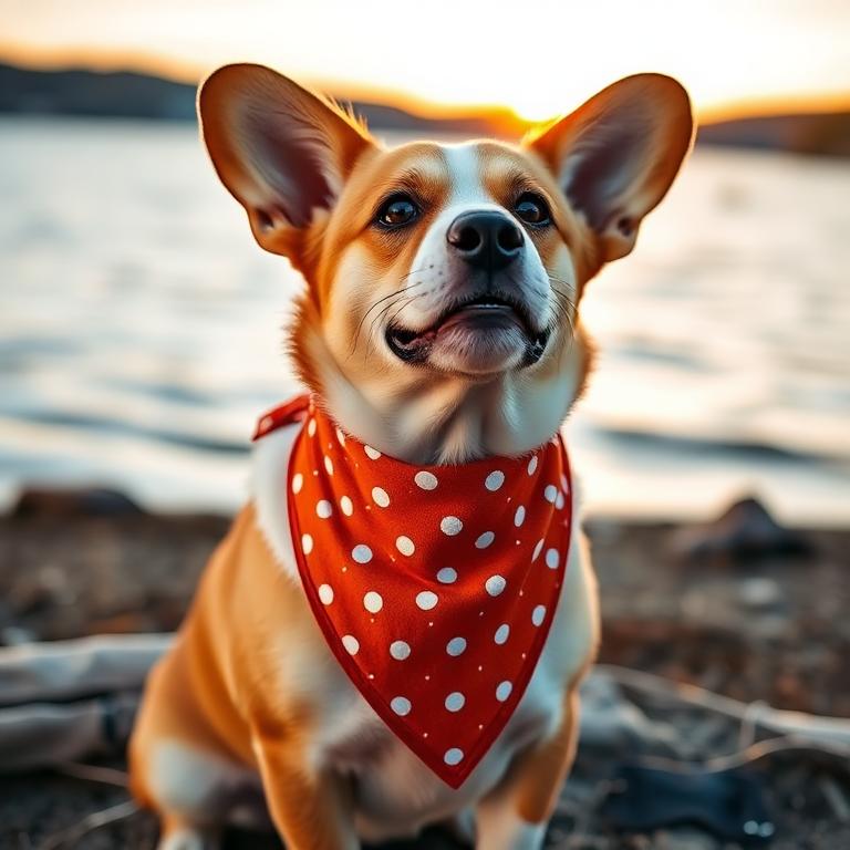 Pickle wearing a Northstar bandana
